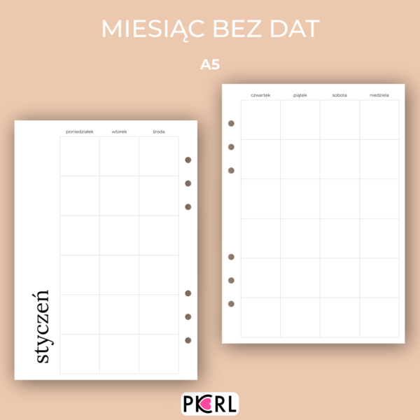 A5 miesiące bez dat